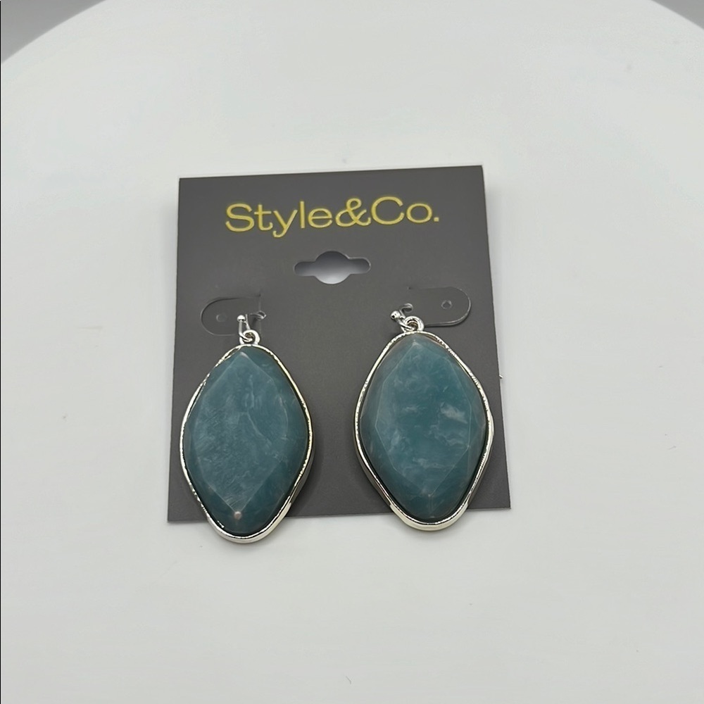 Style & Co. Blue Silver Earrings